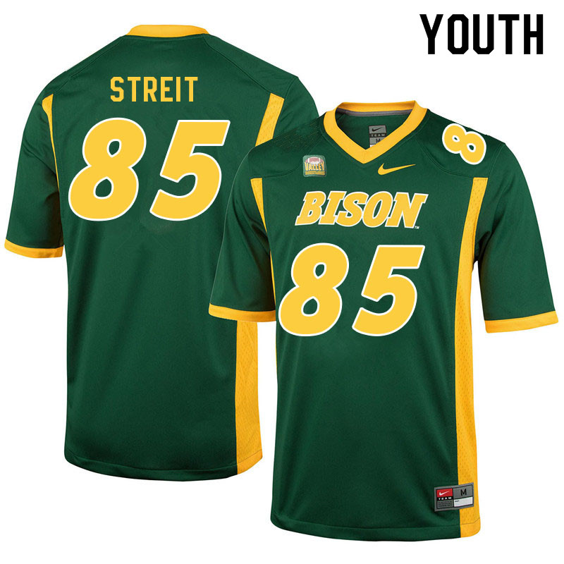 Youth #85 Jacob Streit North Dakota State Bison College Football Jerseys Sale-Green